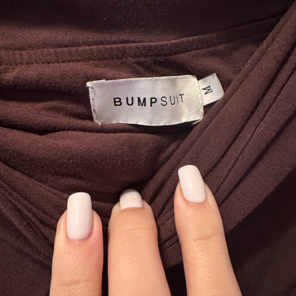 BUMPSUIT | Off The Shoulder Evening Dress in Chocolate - Picture 7 of 7